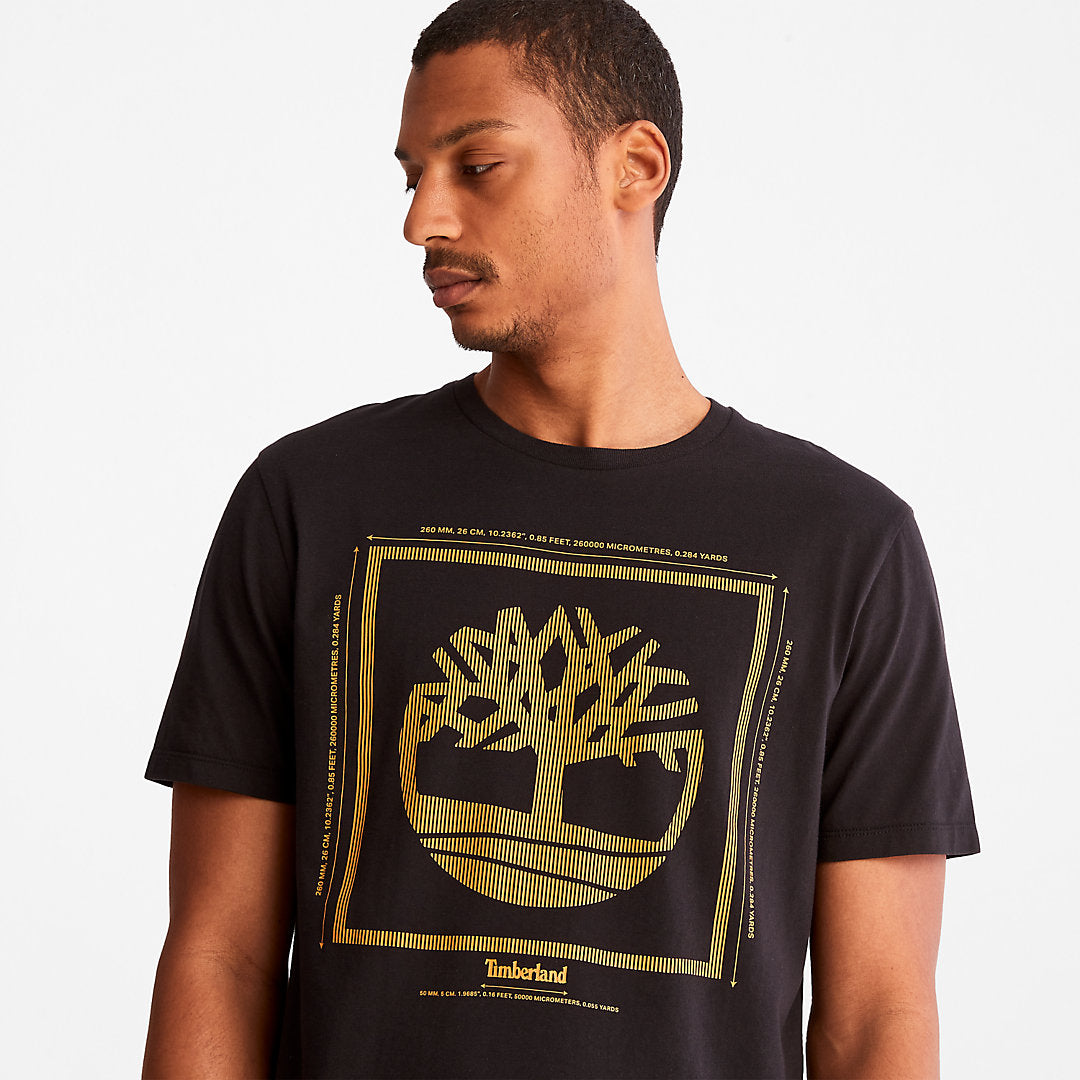 Mens Logo T-Shirt for Men in Black - Timberland