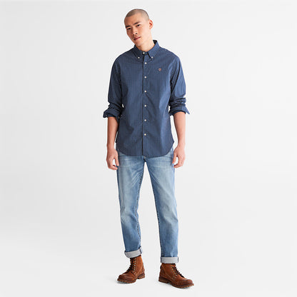 Mens Microprint Shirt for Men in Blue - Timberland
