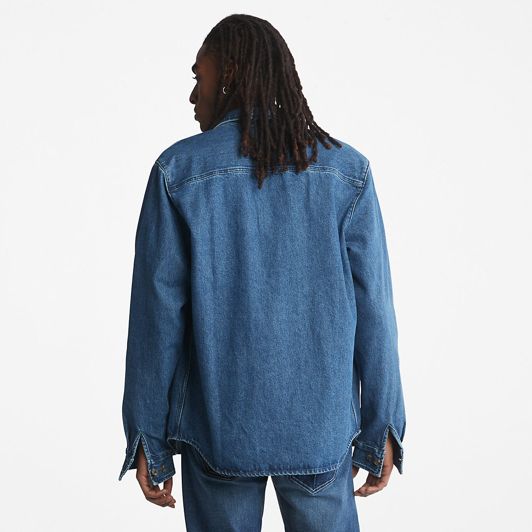 Mens Outdoor Heritage Denim EK+ Overshirt for Men in Light Blue - Timberland