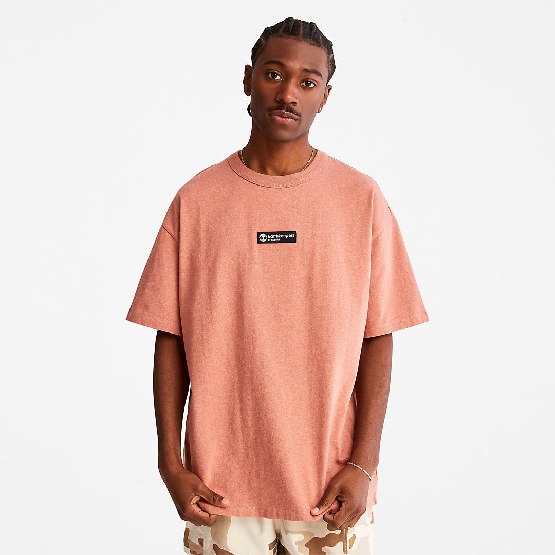 Mens Earthkeepers® by Raeburn Archive Globe T-Shirt in Orange - Timberland