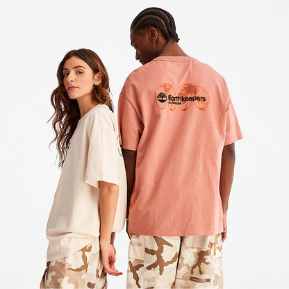 Mens Earthkeepers® by Raeburn Archive Globe T-Shirt in Orange - Timberland