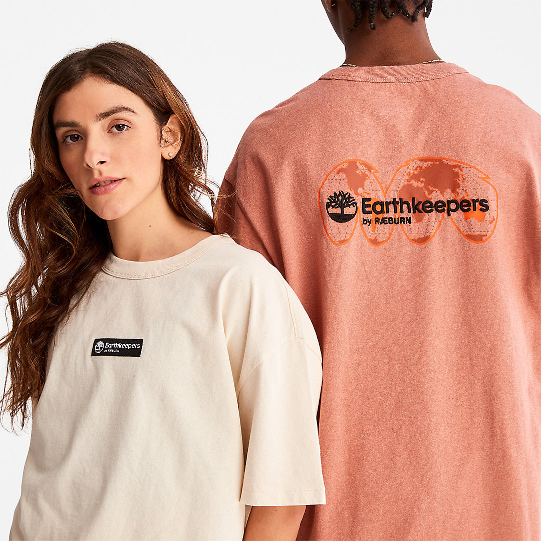Mens Earthkeepers® by Raeburn Archive Globe T-Shirt in Orange - Timberland