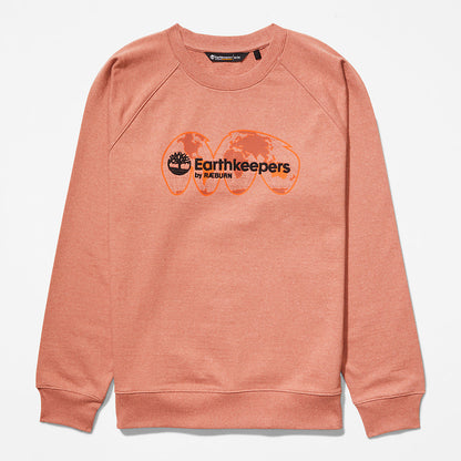 Mens Earthkeepers® by Raeburn Archive Globe Crewneck Sweatshirt in Orange - Timberland