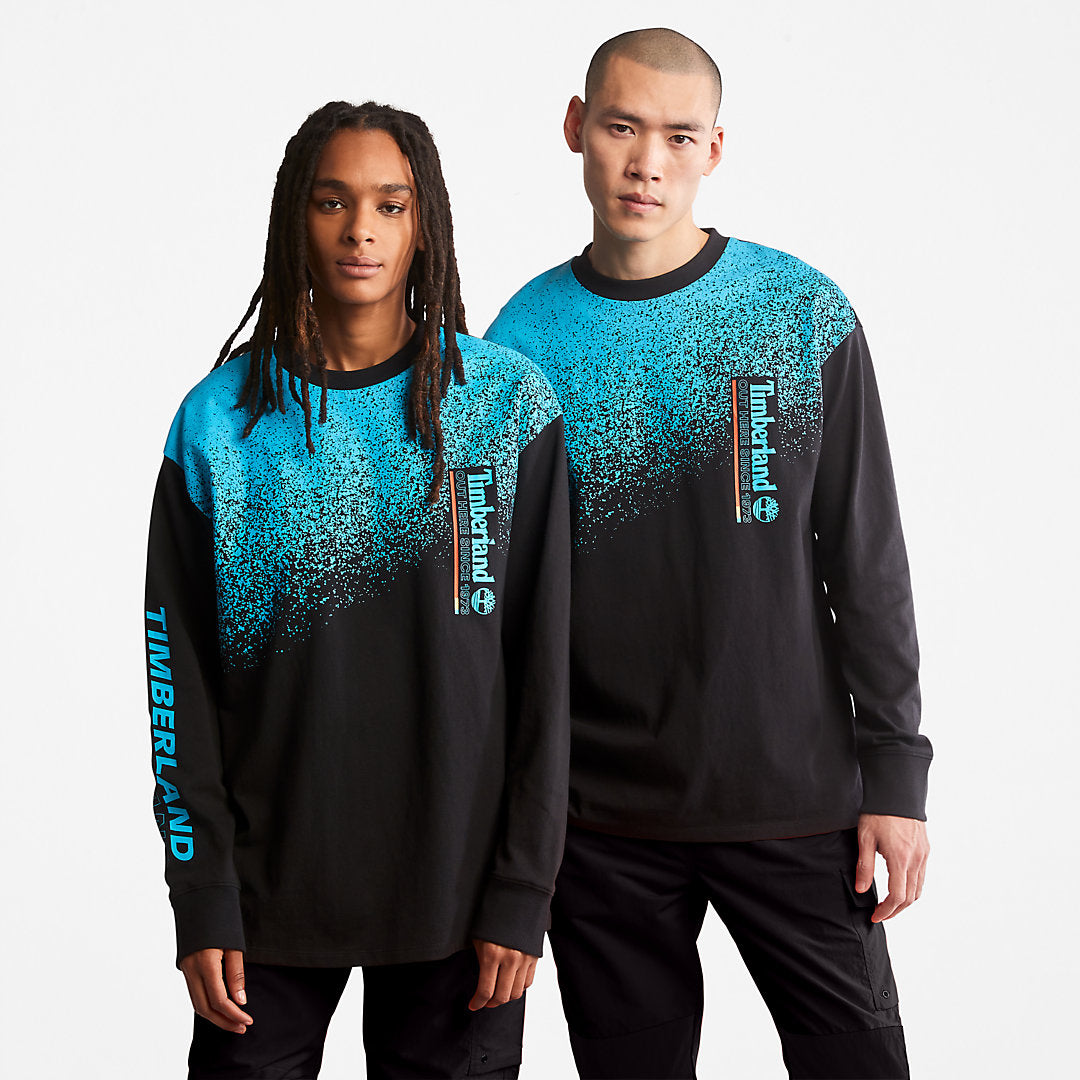 Mens Outdoor Archive Long-sleeved Graphic T-Shirt in Black - Timberland