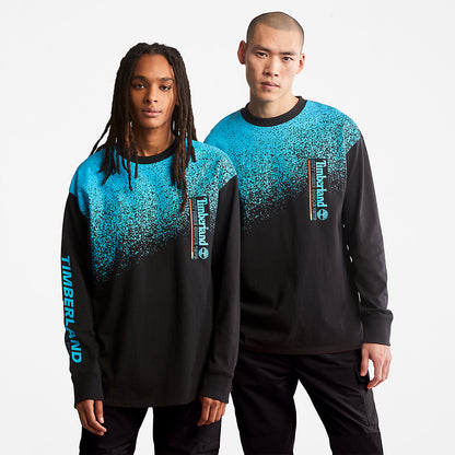 Mens Outdoor Archive Long-sleeved Graphic T-Shirt in Black - Timberland