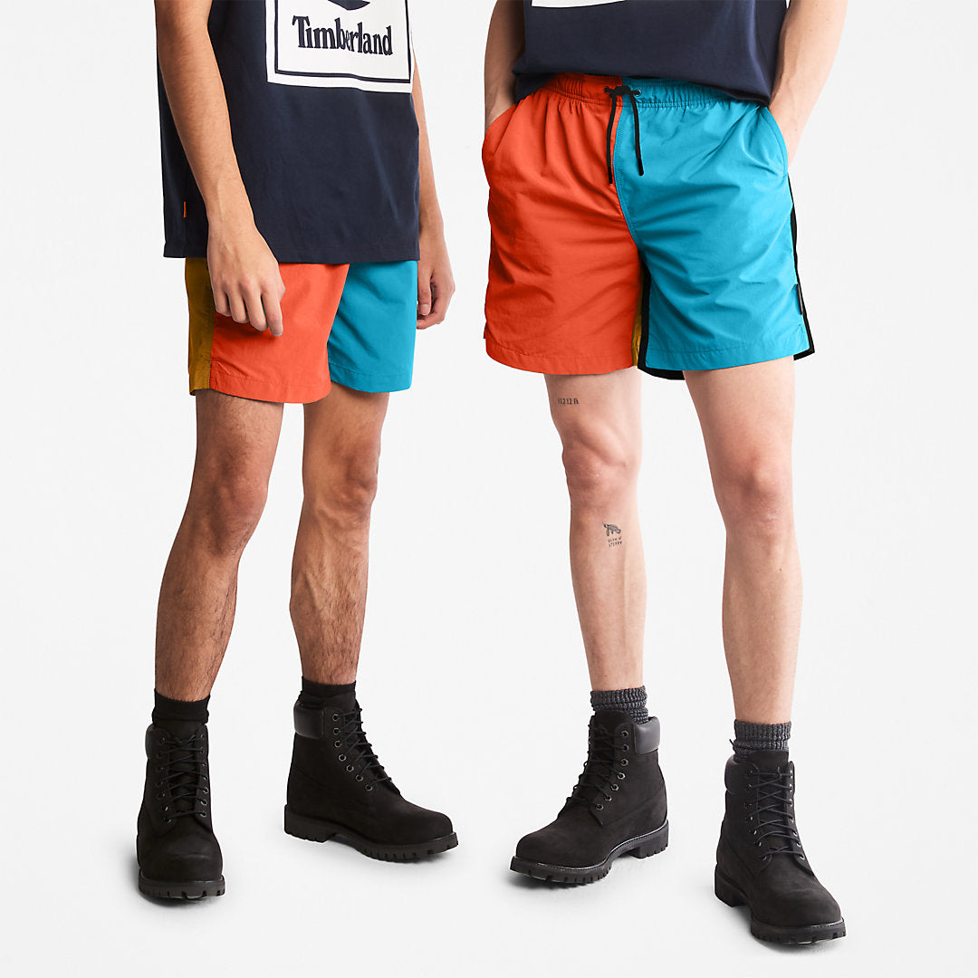 Mens All Gender Windbreaker Shorts in Orange - Timberland