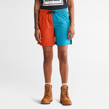 Mens All Gender Windbreaker Shorts in Orange - Timberland